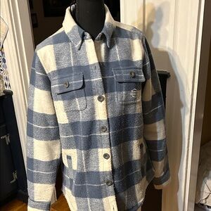 Harley Davidson Blue and White Plaid Jacket